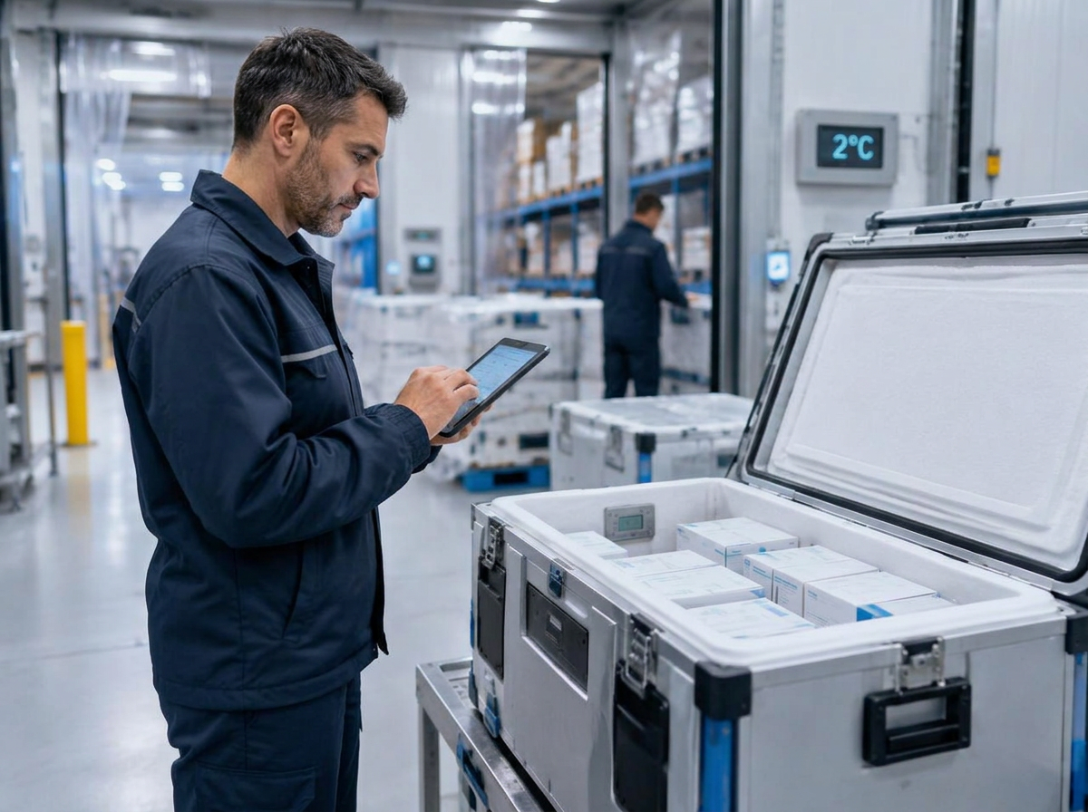 Temperature-controlled pharmaceutical cold-storage room